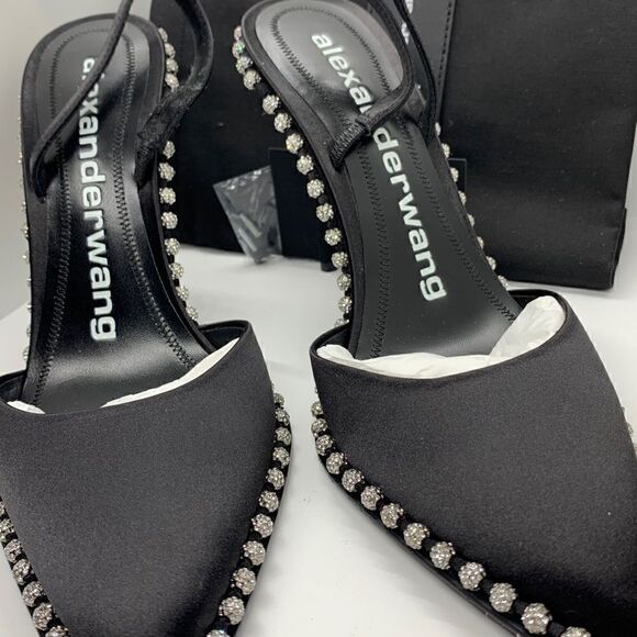 ❤️SOLD❤️Alexander Wang studded Black Slingbacks - Picture 6 of 10